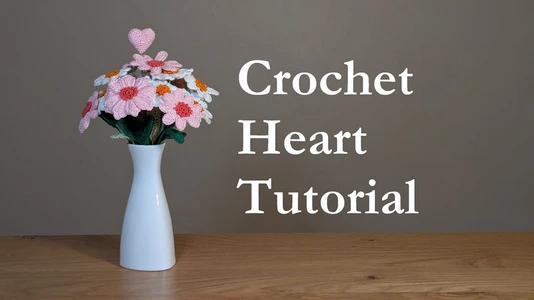 How to Make a Crochet Heart for Bouquets
