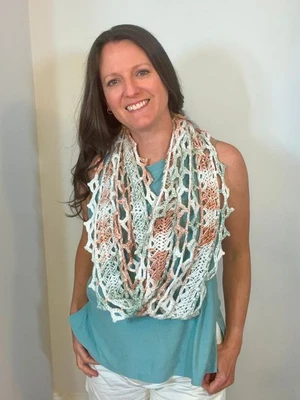 Desert Rose Hairpin Lace Cowl