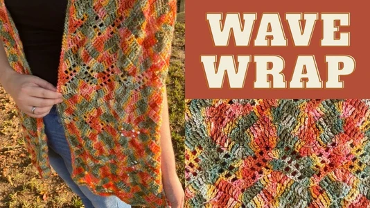 Wave Wrap | How To Crochet A Shawl (Beginner Friendly)