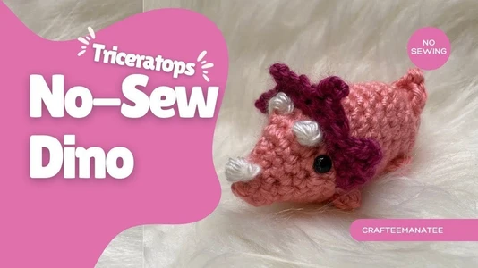 No-Sew Dino | Triceratops Crochet Pattern