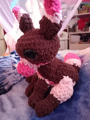 Sitting Chocolate Strawberry Fox