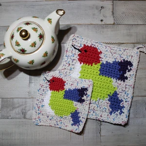 Hummingbird Coaster and Potholder