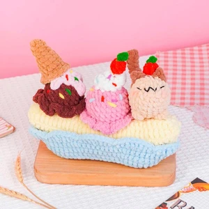 Cat Ice Cream Crochet Pattern
