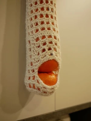 Crochet fruit hanger