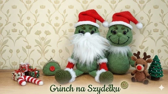 GRINCH Skrzat Mikołaj na szydełku/ caly wzór /Crochet Grinch  Santa Claus