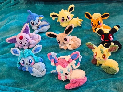 Cozy Eevee and all 8 Eeveelutions