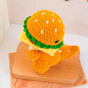 Hamburger T-Rex Crochet Pattern