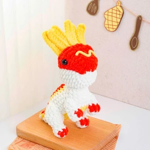 French Fires Parasaurolophus Crochet Pattern