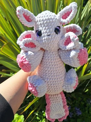 Lottie the Axolotl amigurumi beginner crochet pattern