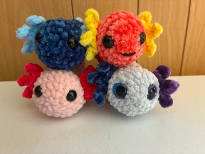 No-Sew Axolotl buddies
