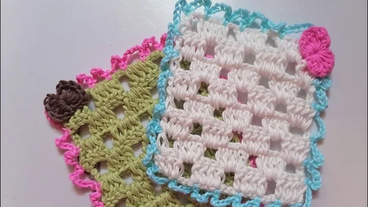 Crochet coaster.. square pattern so beautiful and easy #crochet #knitting #crochetpattern