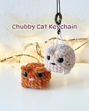Chubby Cat Keychain - Free Crochet Pattern