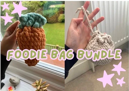 Foodie drawstring bags