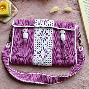 Lace and Tassels Book Clutch Crochet Pattern