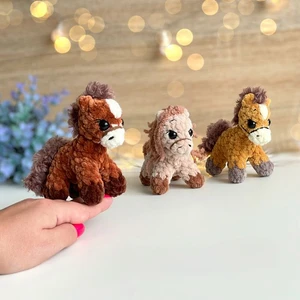 Horse Crochet Pattern, Low Sew Amigurumi Farm Animal