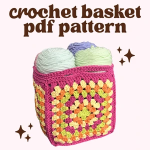 Squared Away Crochet Basket