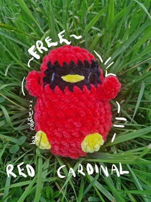 No sew red cardinal