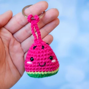 Watermelon keychain crochet pattern