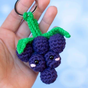 Grape keychain Crochet pattern