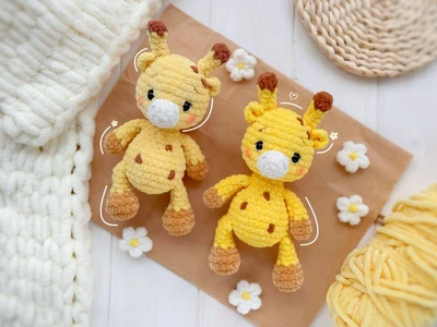 Plushie giraffe amigurumi crochet pattern