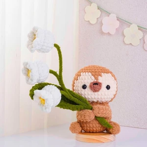 Bellflower Hugging Sloth Crochet Pattern