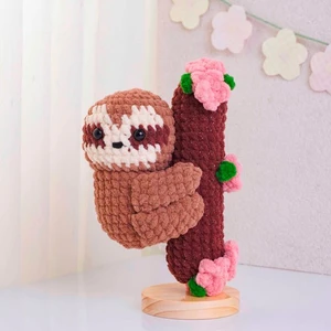 Sloth Hugging Branch Crochet Pattern