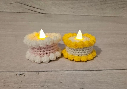 Birthday cake LED tealight cozy