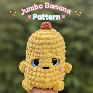 Jumbo Banana No-Sew Crochet Pattern