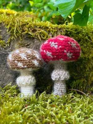 amanita muscaria crochet mushroom