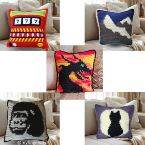 Intarsia Pillow Crochet Bundle