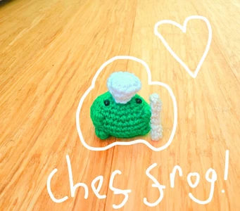 cute chef french frog!!