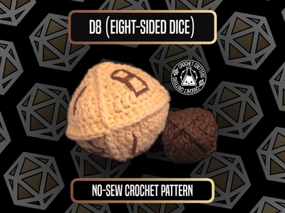 D8 (Eight-Sided Dice) - No-Sew Pattern
