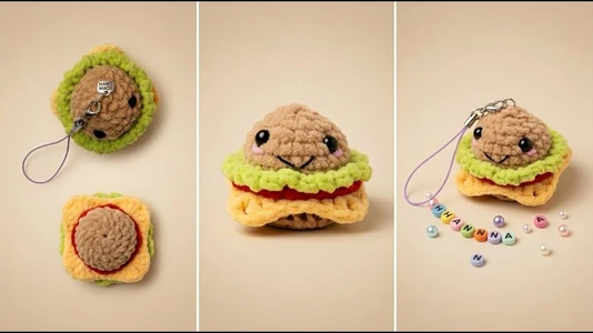 Super Quick NO-SEW Crochet Mini Burger | Amigurumi Tutorial