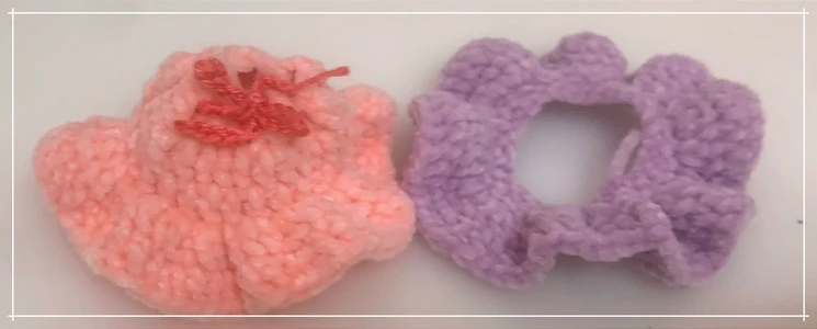 Cute crochet ruffle toy skirt & dress