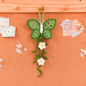Leaf Butterfly Car Hanging Crochet Pattern