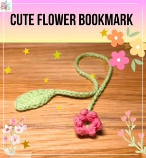 Cute flower bookmark
