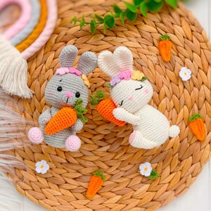 Easter bunnies amigurumi crochet pattern