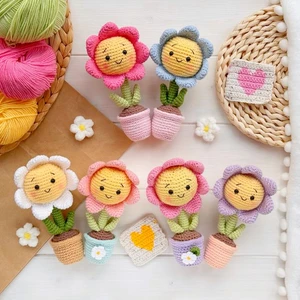 Flower in a pot crochet pattern