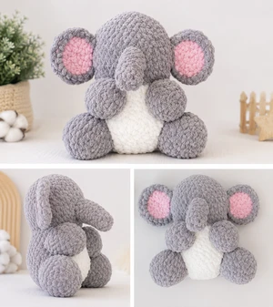 Hashy's Mini Chenille Baby Elephant Crochet Pattern