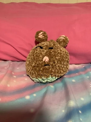 Cute mouse wearing sweater pillow