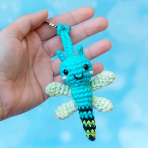 Dragonfly Keychain crochet pattern