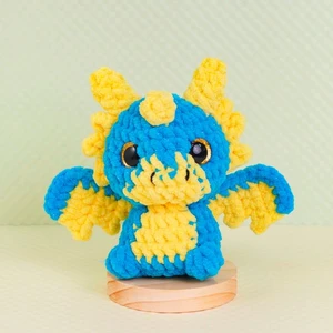 Blue Spike Dragon Crochet Pattern