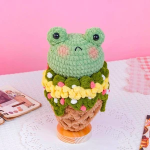 Frog Ice Cream Cone Crochet Pattern