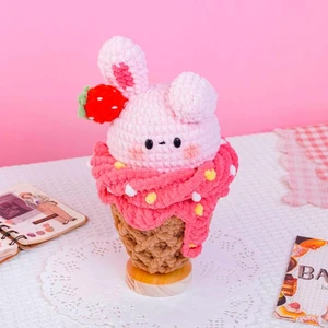 Bunny Ice Cream Cone Crochet Pattern