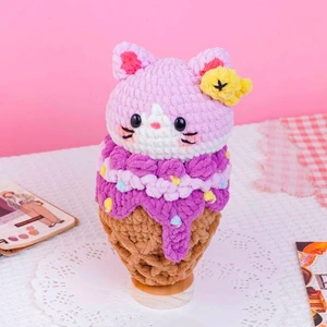 Cat Ice Cream Cone Crochet Pattern