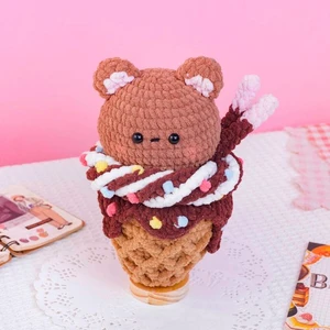 Bear Ice Cream Cone Crochet Pattern