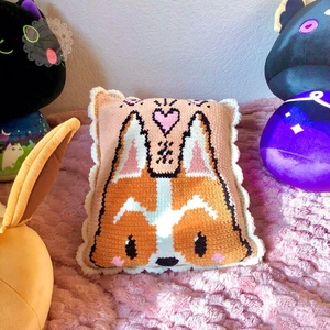Corgi pillow crochet pattern