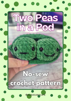 Two Peas in a Pod Crochet Pattern | No-Sew Amigurumi