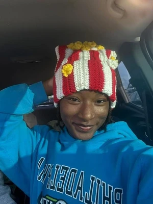 2 in 1 Crochet Popcorn bucket hats