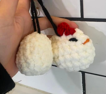 Baby baby chicken keychain duo